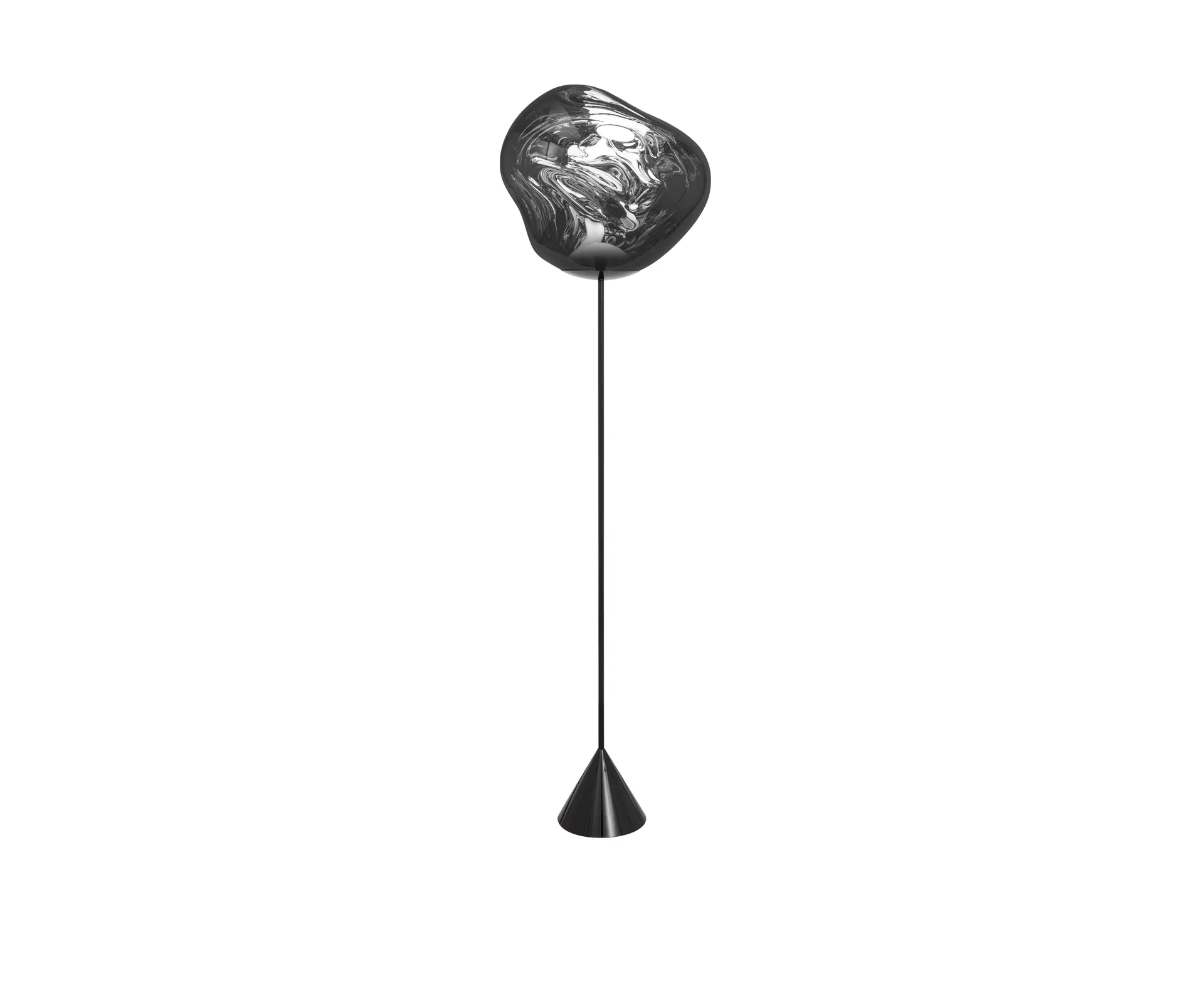 Melt Cone slim επιδαπέδιο φωτιστικό LED 180 cm, Silver Tom Dixon