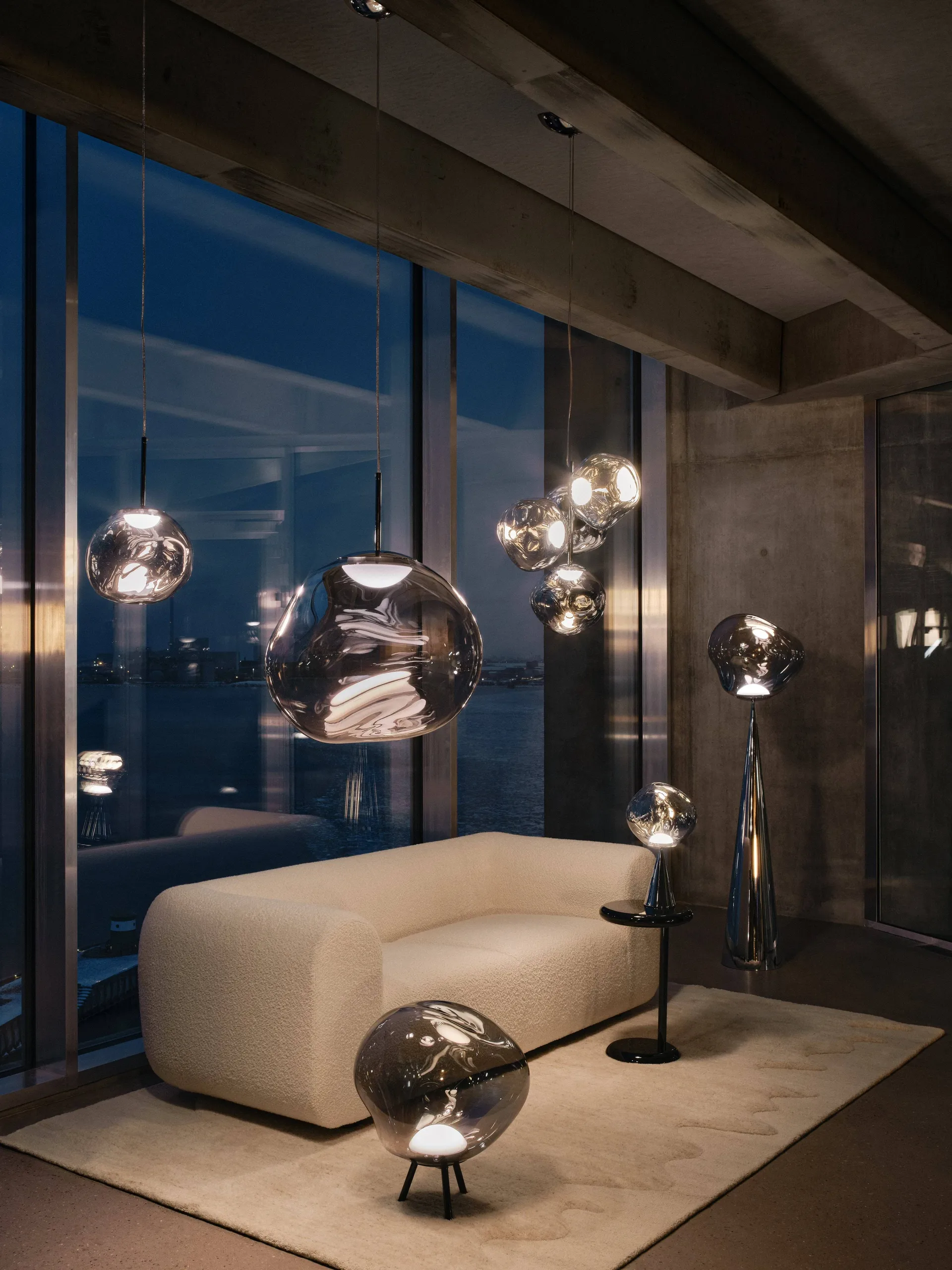 Melt κρεμαστό φωτιστικό LED, Νικέλιο Tom Dixon