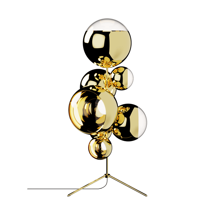 Mirror Ball chandelier φωτιστικό δαπέδου LED 181 cm - Gold - Tom Dixon
