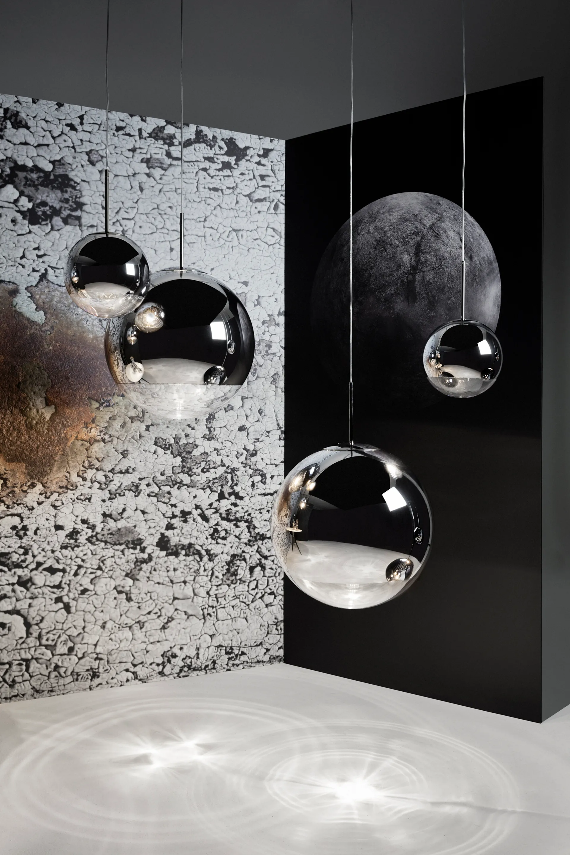 Κρεμαστό φωτιστικό Mirror Ball LED Ø40 cm, Chrome Tom Dixon