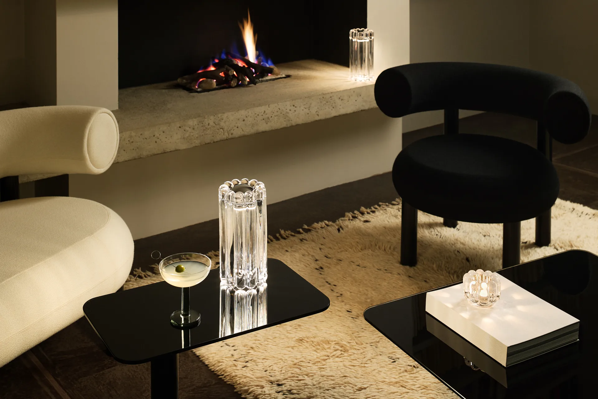 Press επιτραπέζιο φωτιστικό LED 23,5 cm, Clear Tom Dixon