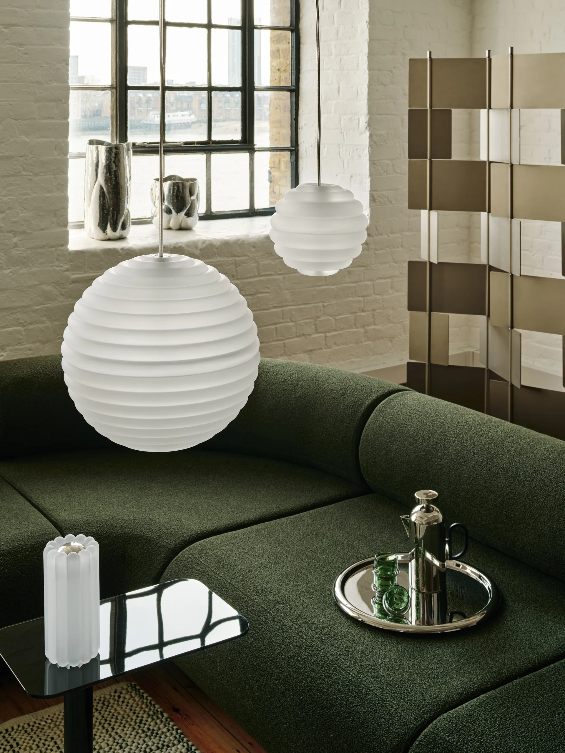 Press Sphere φωτιστικό LED Ø30 cm, Frosted Tom Dixon