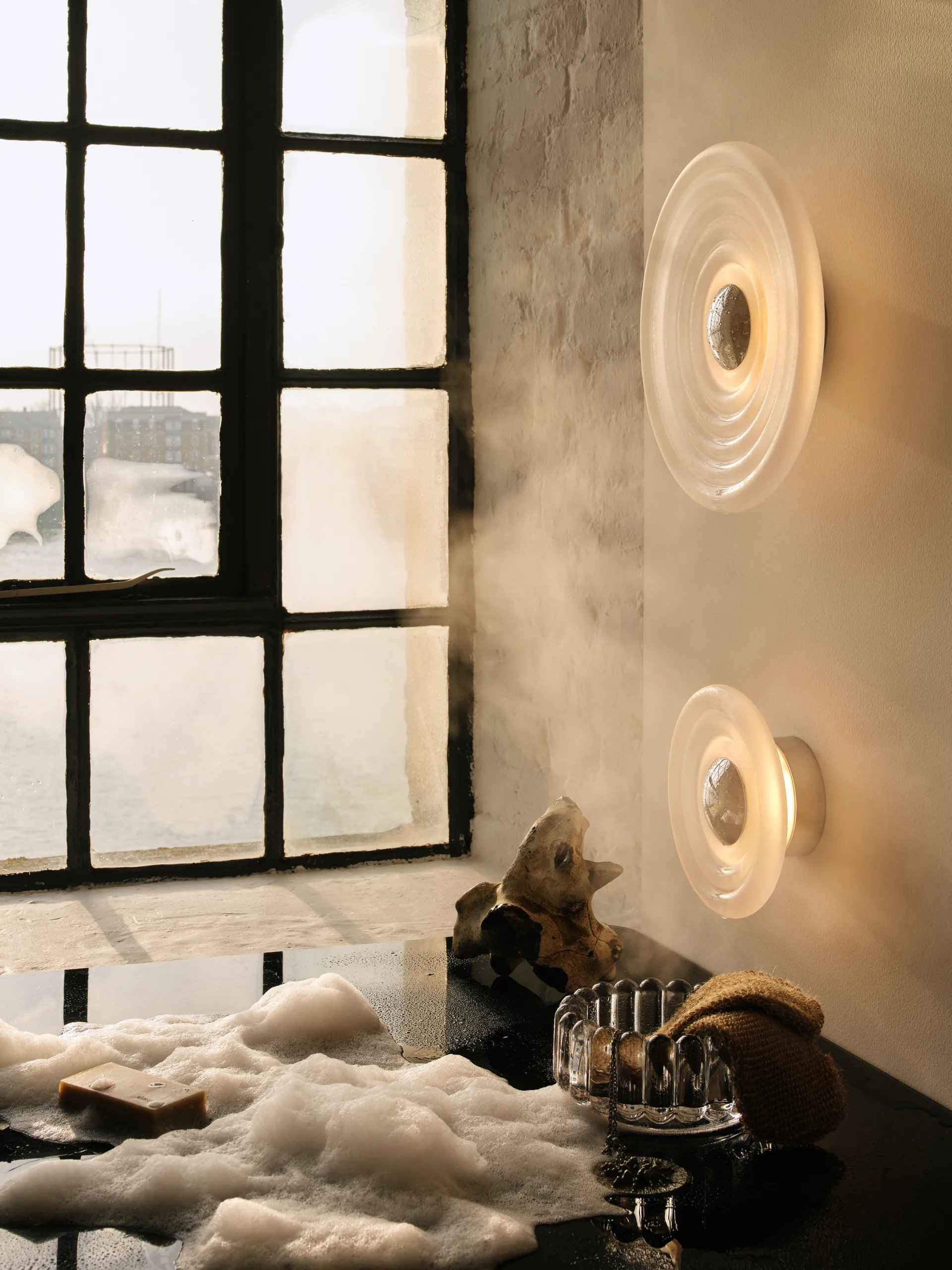 Press Surface επιτοίχιο φωτιστικό mini LED 21,5 cm, Frosted Tom Dixon