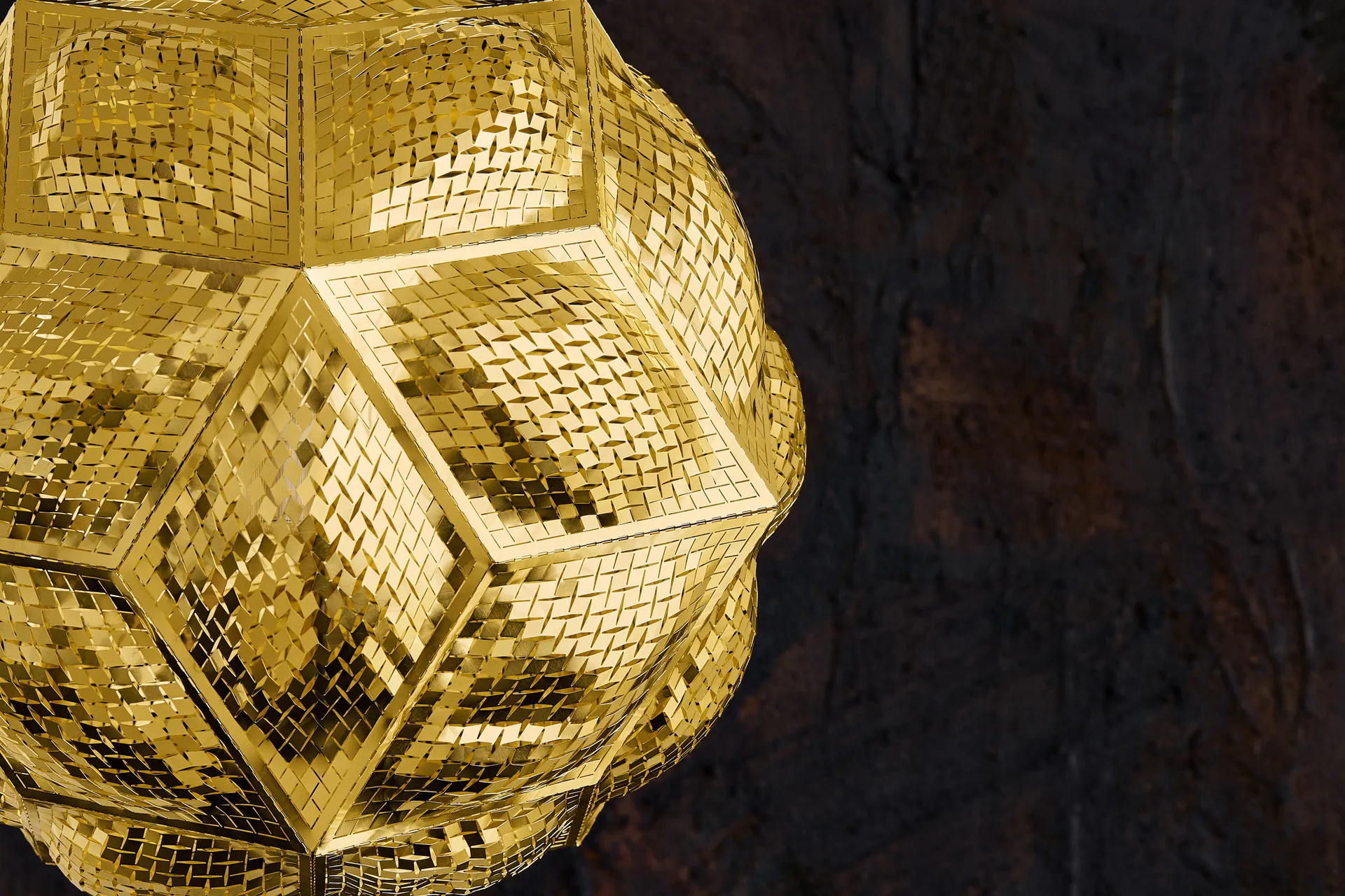 Puff κρεμαστό φωτιστικό οροφής Ø45 cm, Ορείχαλκο Tom Dixon