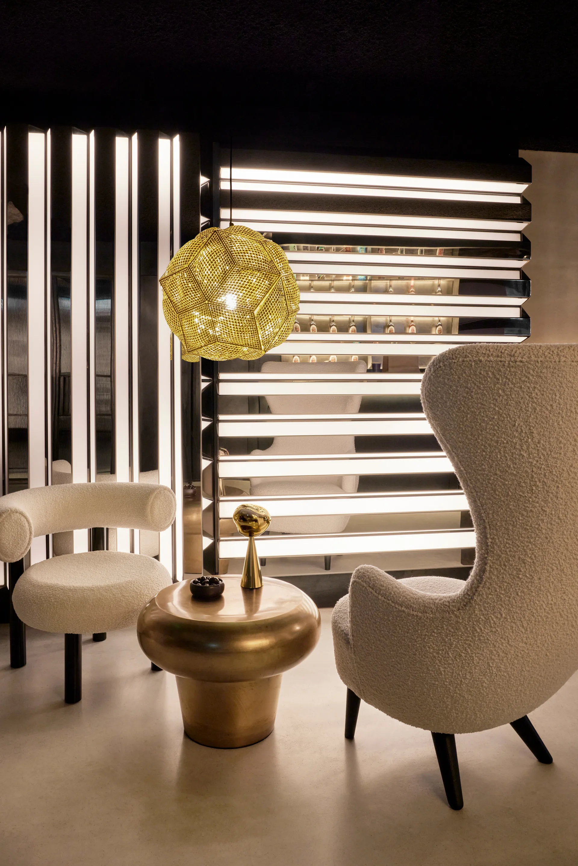 Puff κρεμαστό φωτιστικό οροφής Ø45 cm, Ορείχαλκο Tom Dixon