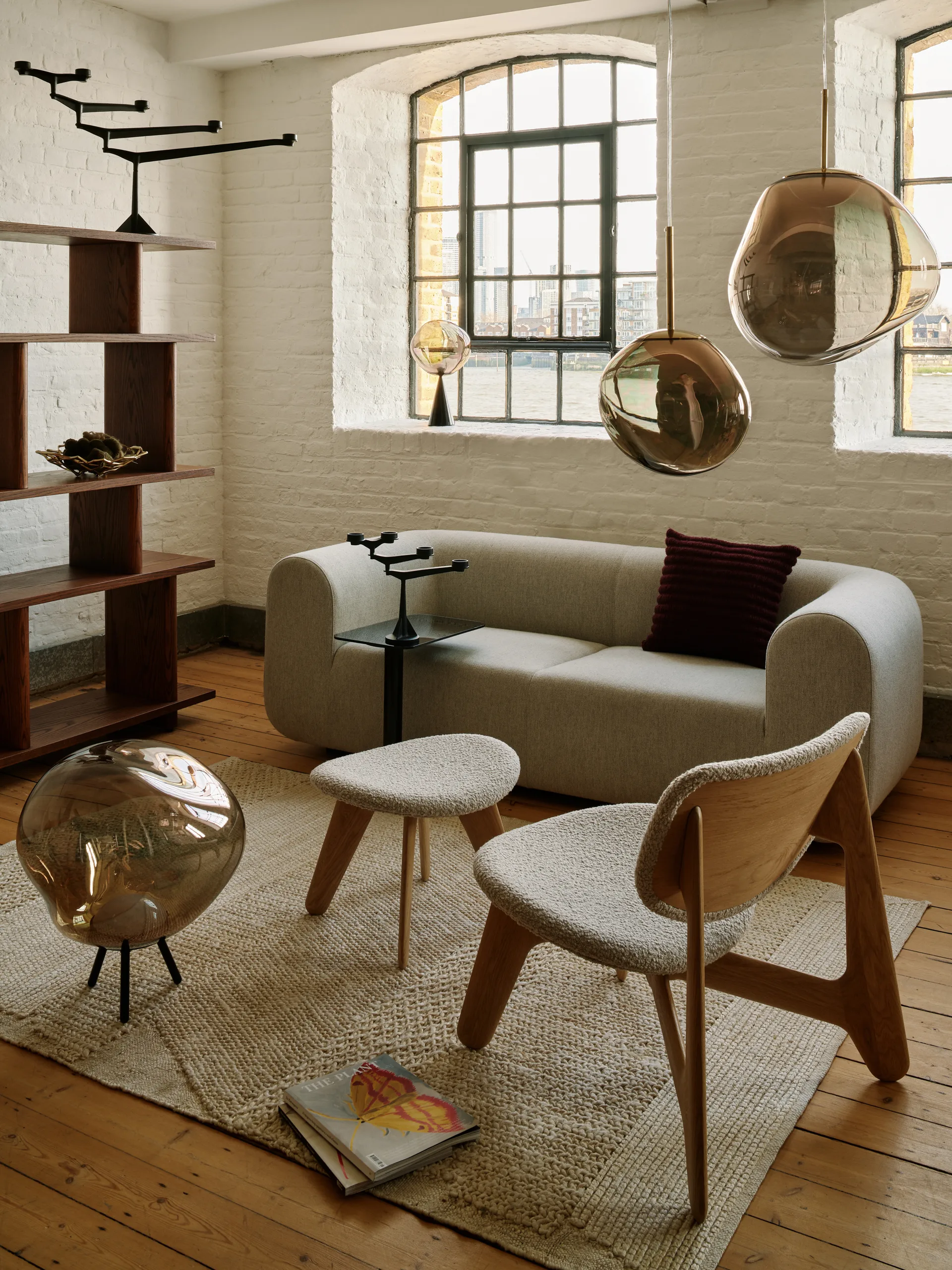 Ridge μαξιλάρι 45x45 cm, Burgundy Tom Dixon