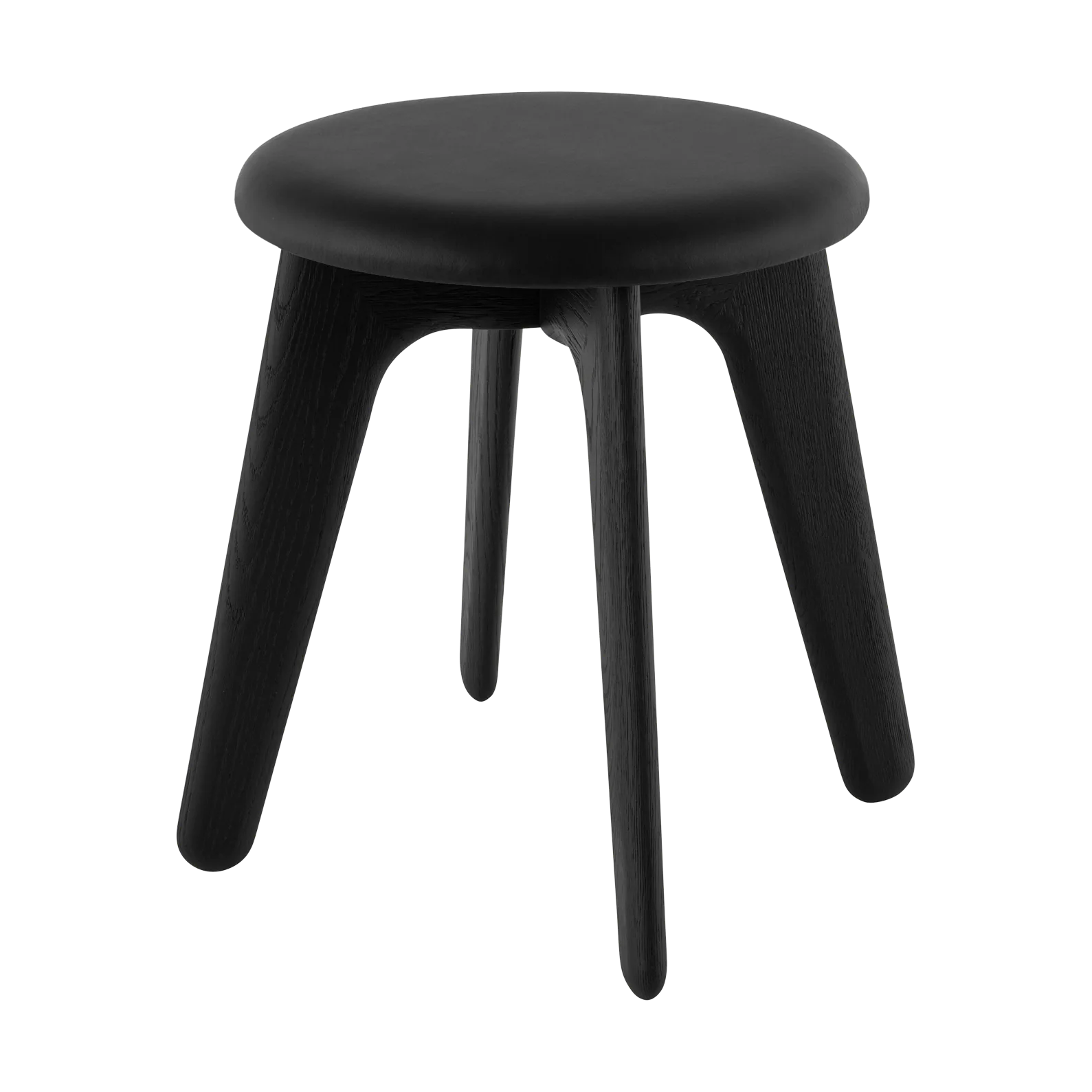 Σκαμπό Slab 45x55 cm, Black ash-black leather Tom Dixon