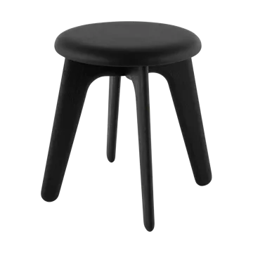 Σκαμπό Slab 45x55 cm - Black ash-black leather - Tom Dixon