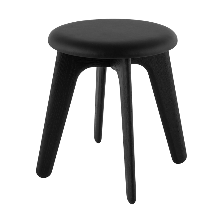 Σκαμπό Slab 45x55 cm - Black ash-black leather - Tom Dixon