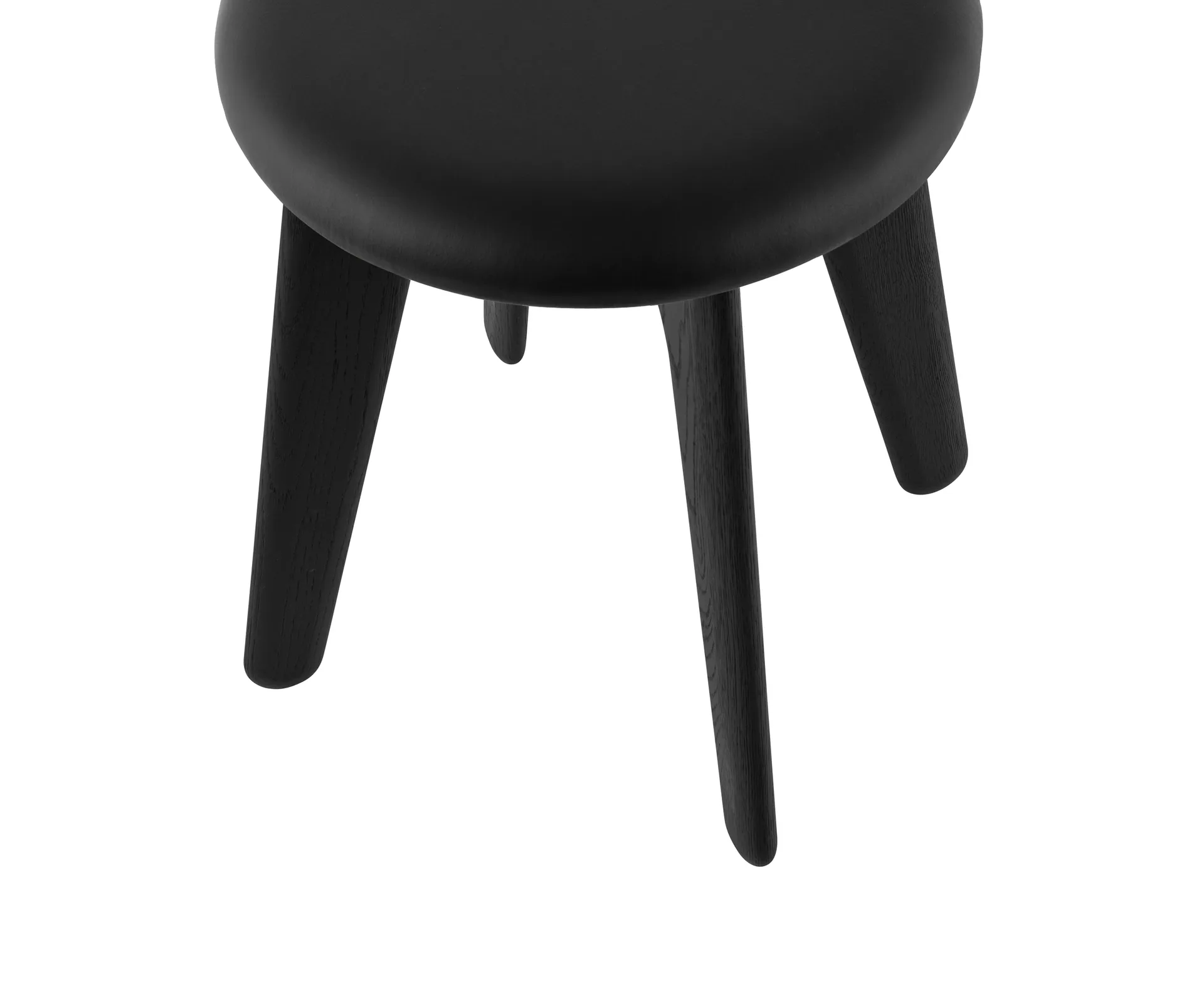 Σκαμπό Slab 45x55 cm, Black ash-black leather Tom Dixon