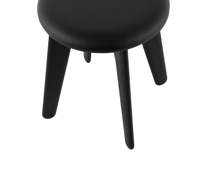 Σκαμπό Slab 45x55 cm, Black ash-black leather Tom Dixon