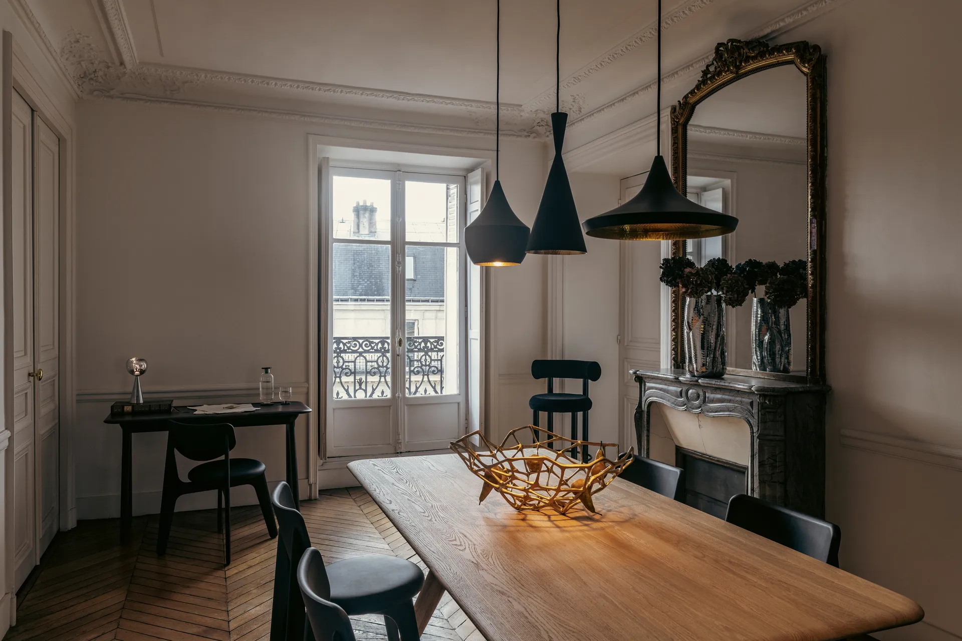 Slab Individual γραφείο 60x120 εκ., Black oak Tom Dixon