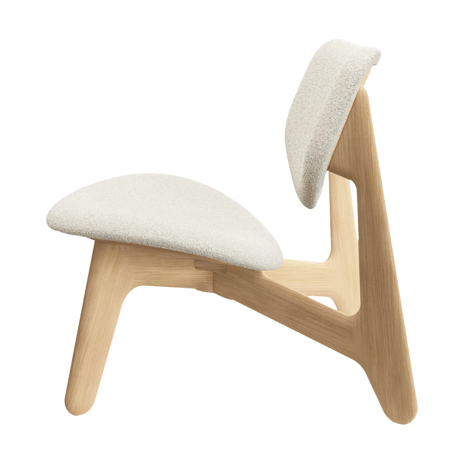 Slab πολυθρόνα με επενδυμένο κάθισμα, Natural brushed oak-Elle 0200 CMHR Natural Tom Dixon