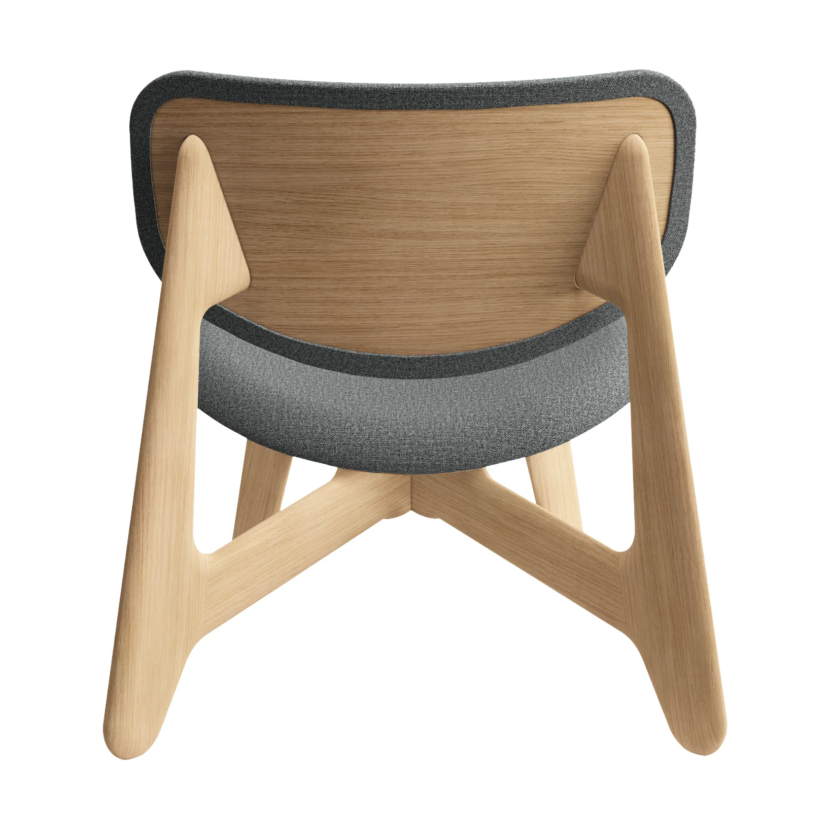 Slab πολυθρόνα με επενδυμένο κάθισμα, Natural brushed oak-Hallingdal 0130 mid grey Tom Dixon