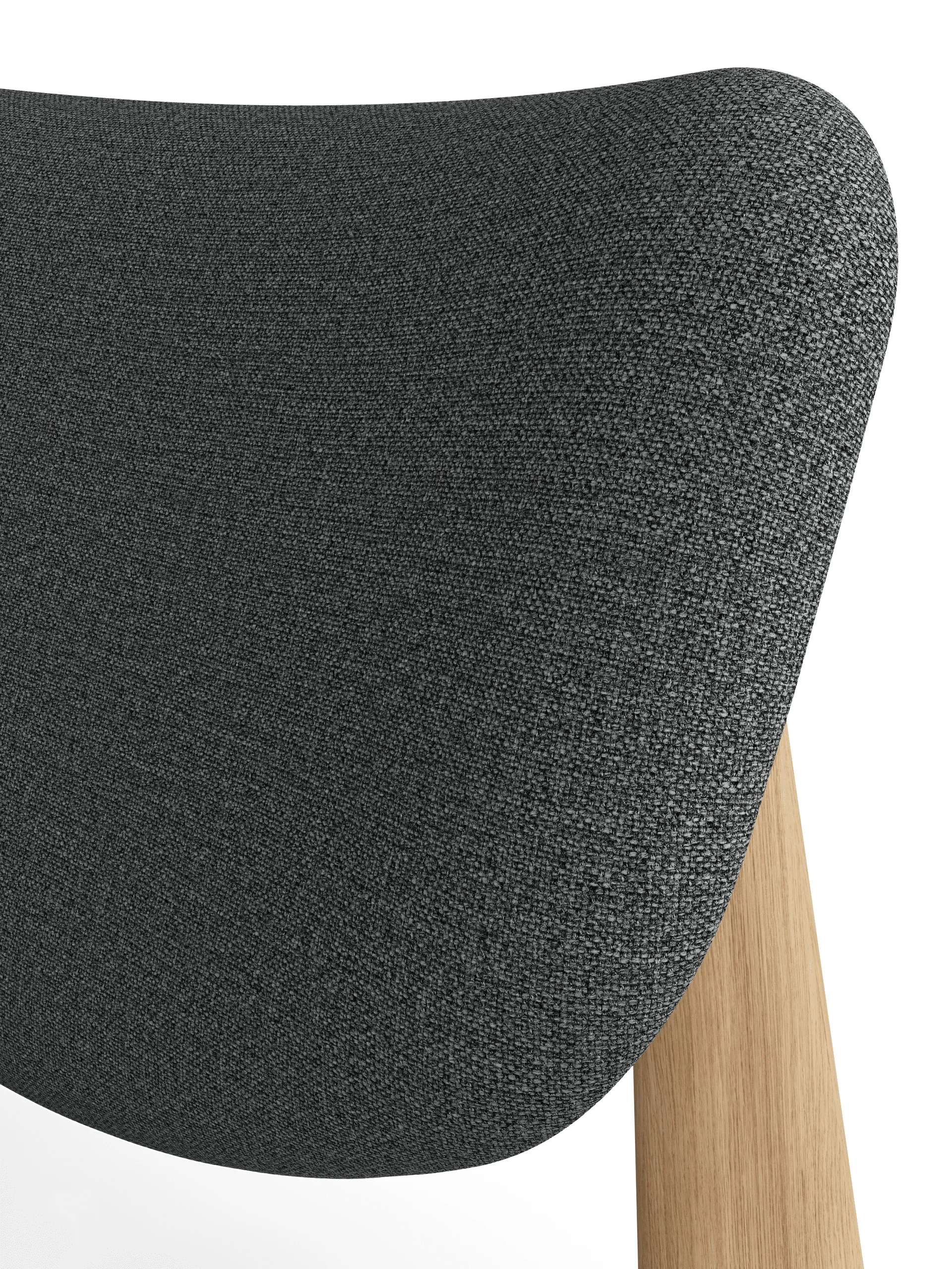 Slab πολυθρόνα με επενδυμένο κάθισμα, Natural brushed oak-Hallingdal 0130 mid grey Tom Dixon