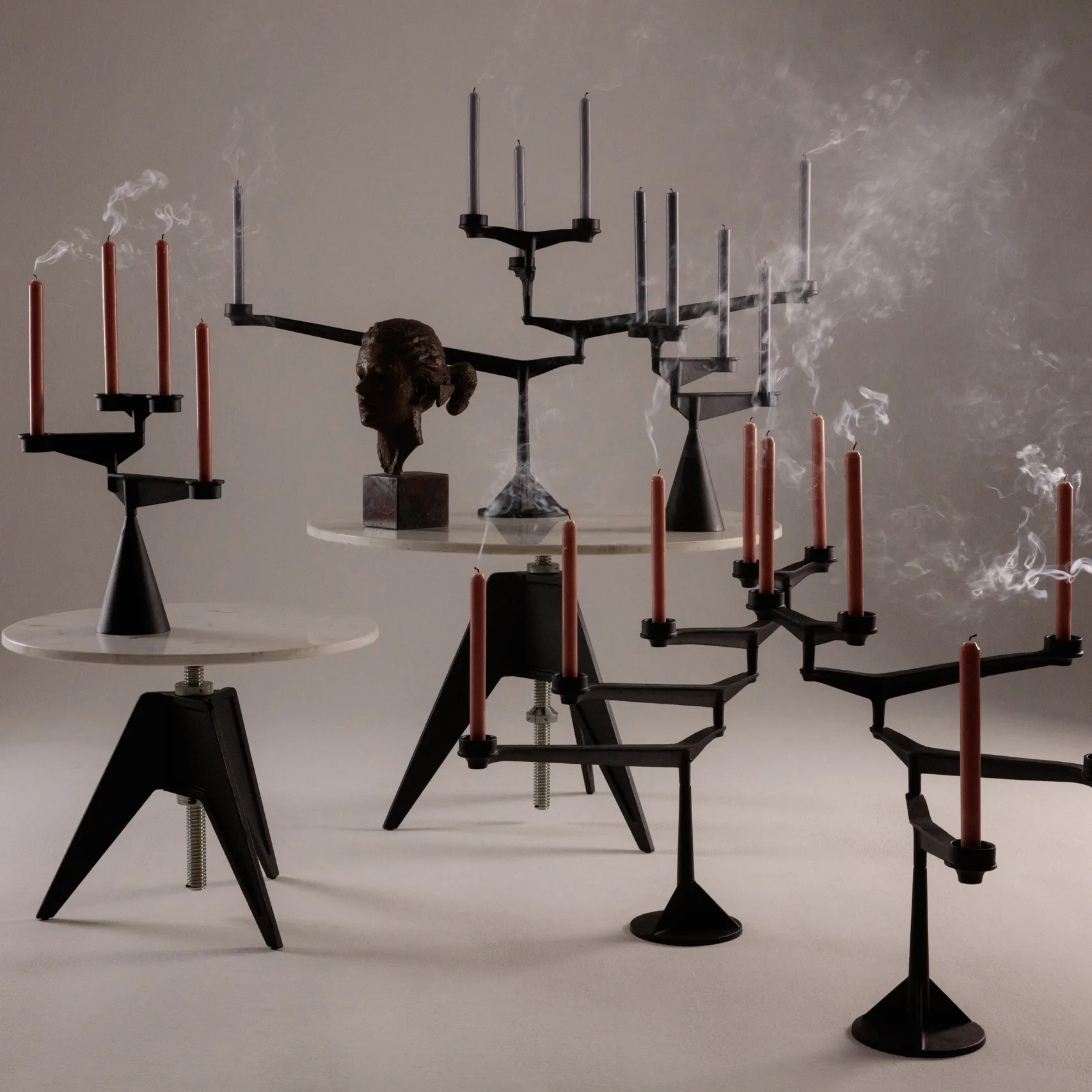 Spin μίνι βάση κεριού, Μαύρο Tom Dixon