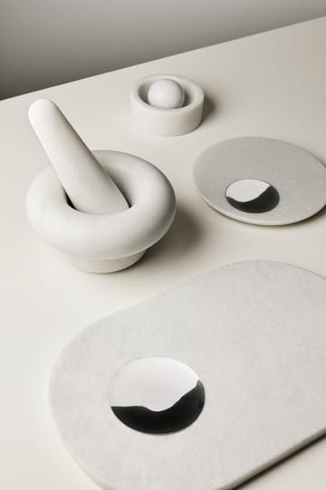Stone γουδί Ø20 cm - White marble - Tom Dixon