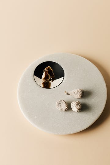 Stone δίσκος σερβιρίσματος Ø22 cm - White marble-silver - Tom Dixon