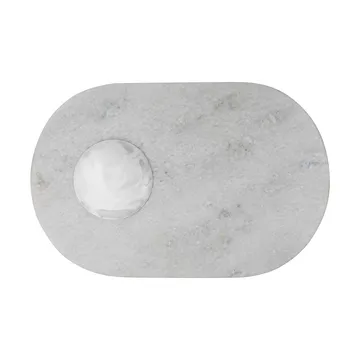 Stone σανίδα κοπής 27x42 cm - White marble-silver - Tom Dixon