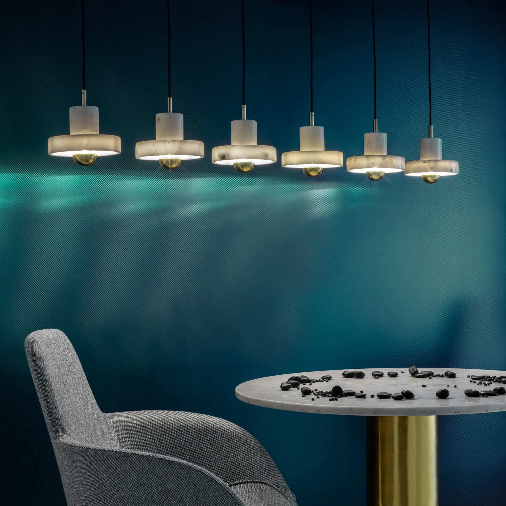 Stone κρεμαστό φωτιστικό, Λευκό μάρμαρο Tom Dixon