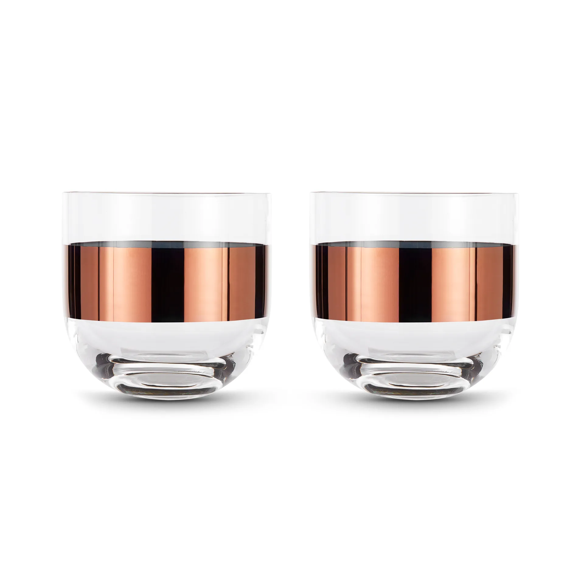 Ποτήρι ουίσκι Tank 30 cl σετ των 2, Clear-copper Tom Dixon