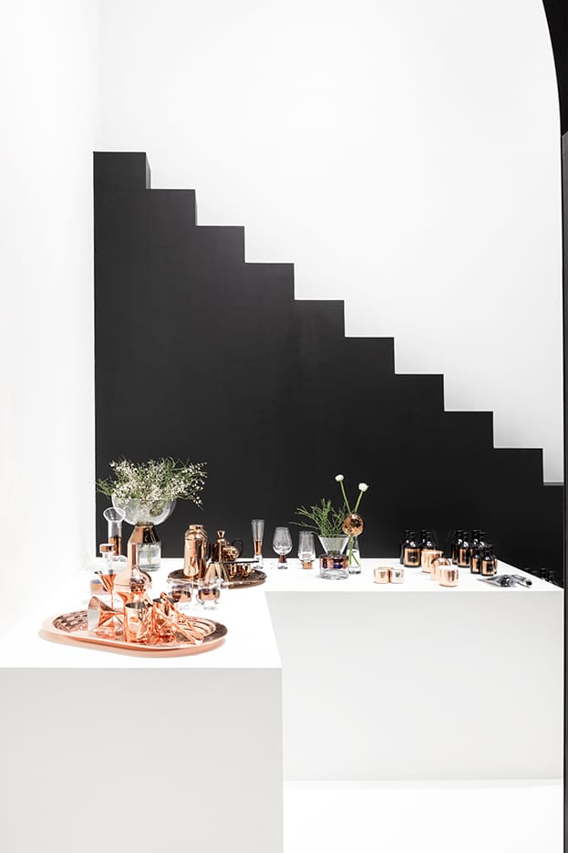 Tank High Ball ποτή�ρι νερού 38 cl 2-pack, Clear-copper Tom Dixon