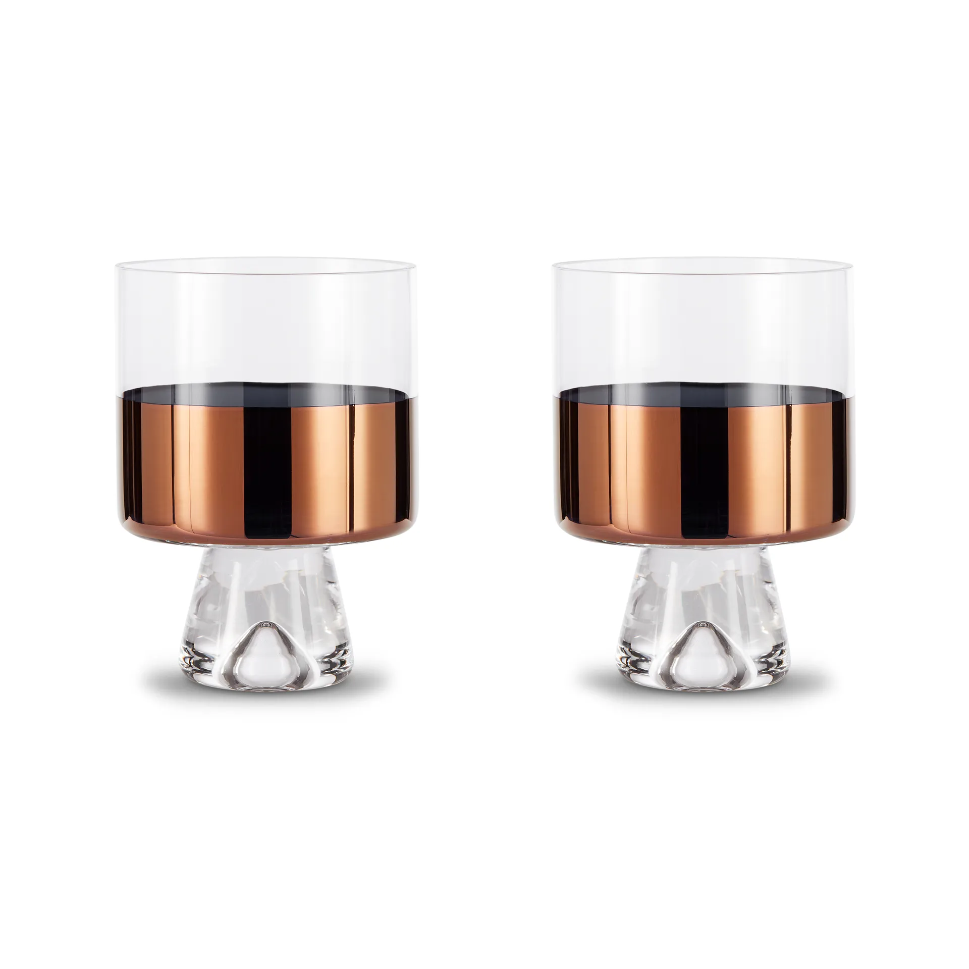 Tank Low Ball ποτήρι νερού 24 cl 2-pack, Clear-copper Tom Dixon