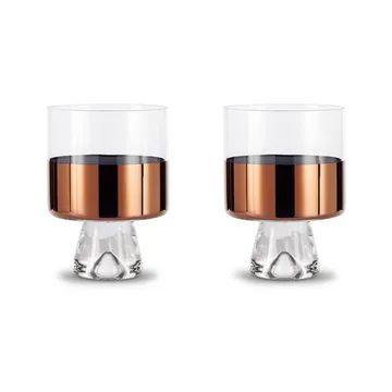 Tank Low Ball ποτήρι νερού 24 cl 2-pack - Clear-copper - Tom Dixon