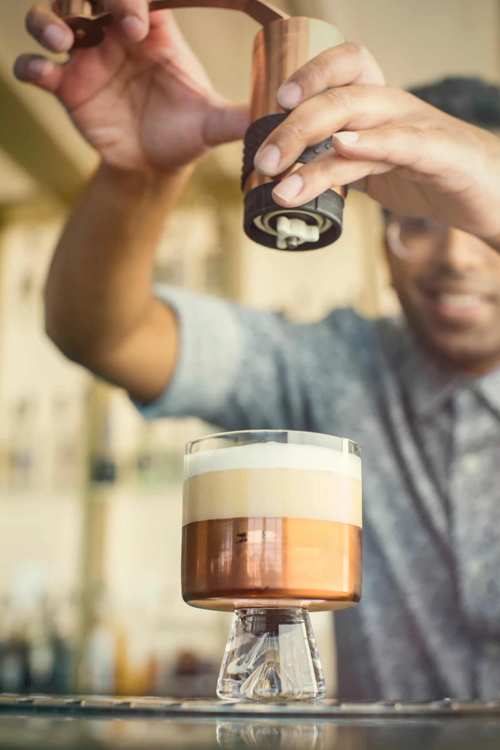 Tank Low Ball ποτήρι νερού 24 cl 2-pack, Clear-copper Tom Dixon