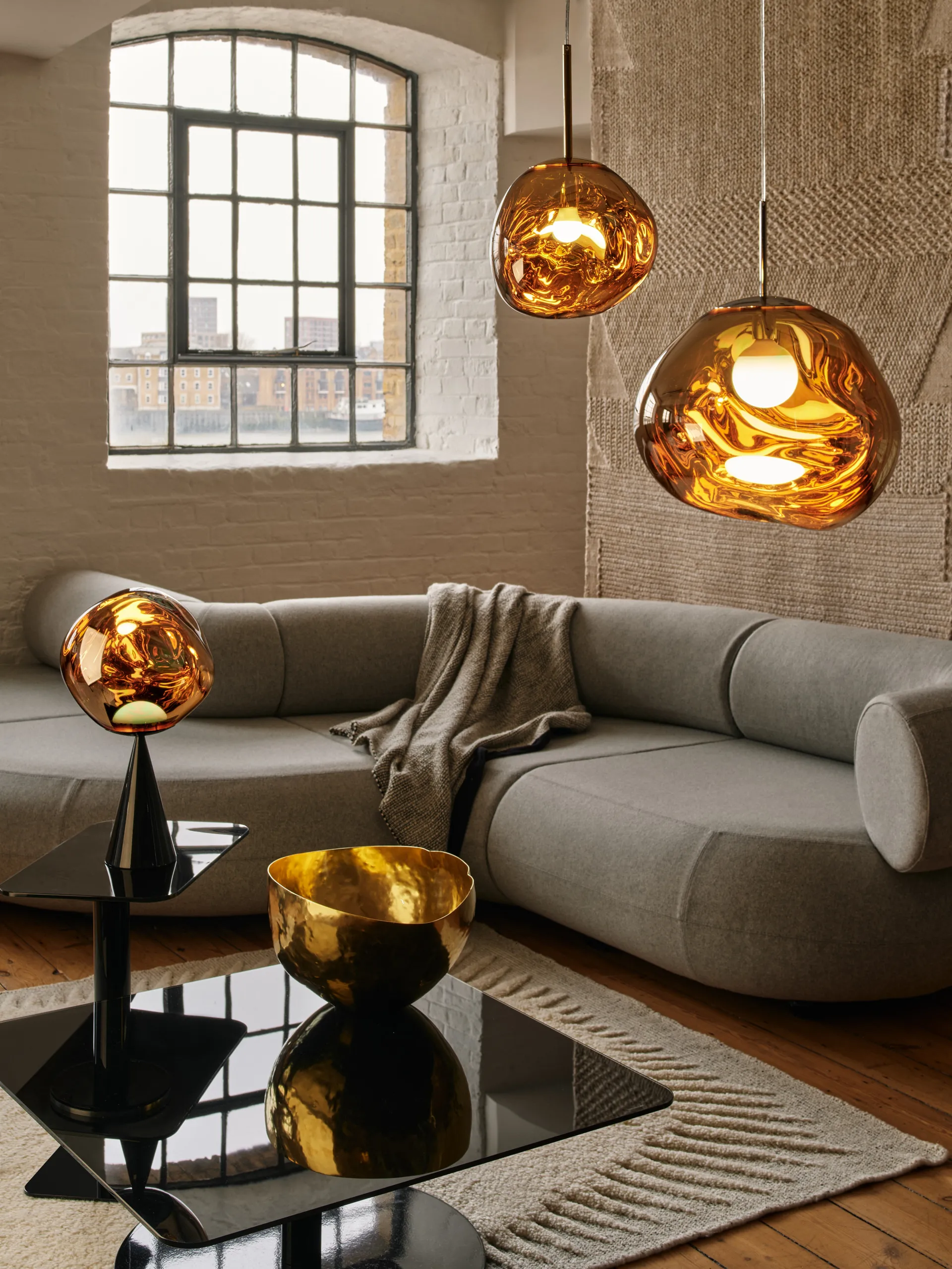 Thread ριχτάρι 140x180 cm, Black & White Tom Dixon