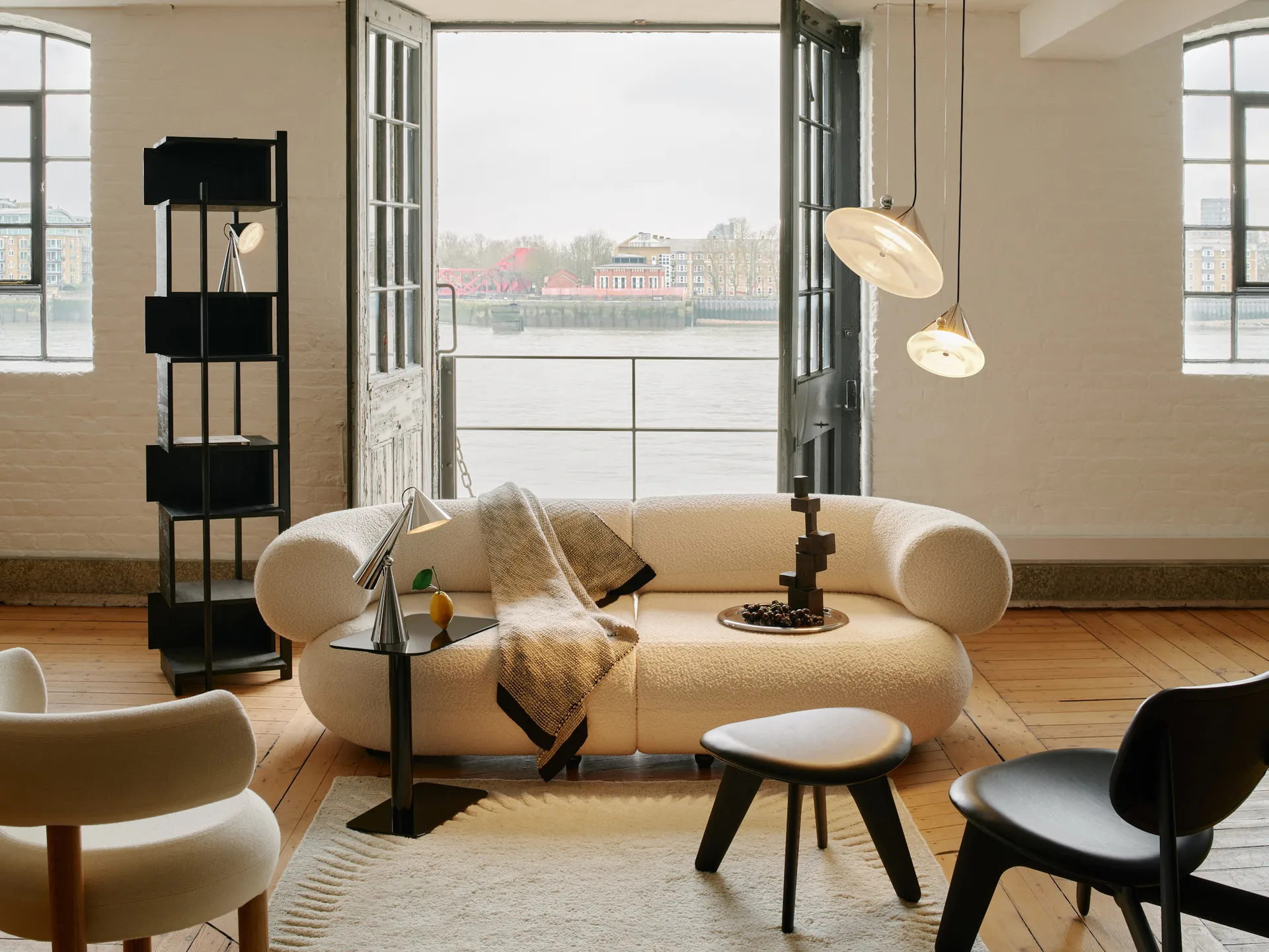 Thread ριχτάρι 140x180 cm, Black & White Tom Dixon