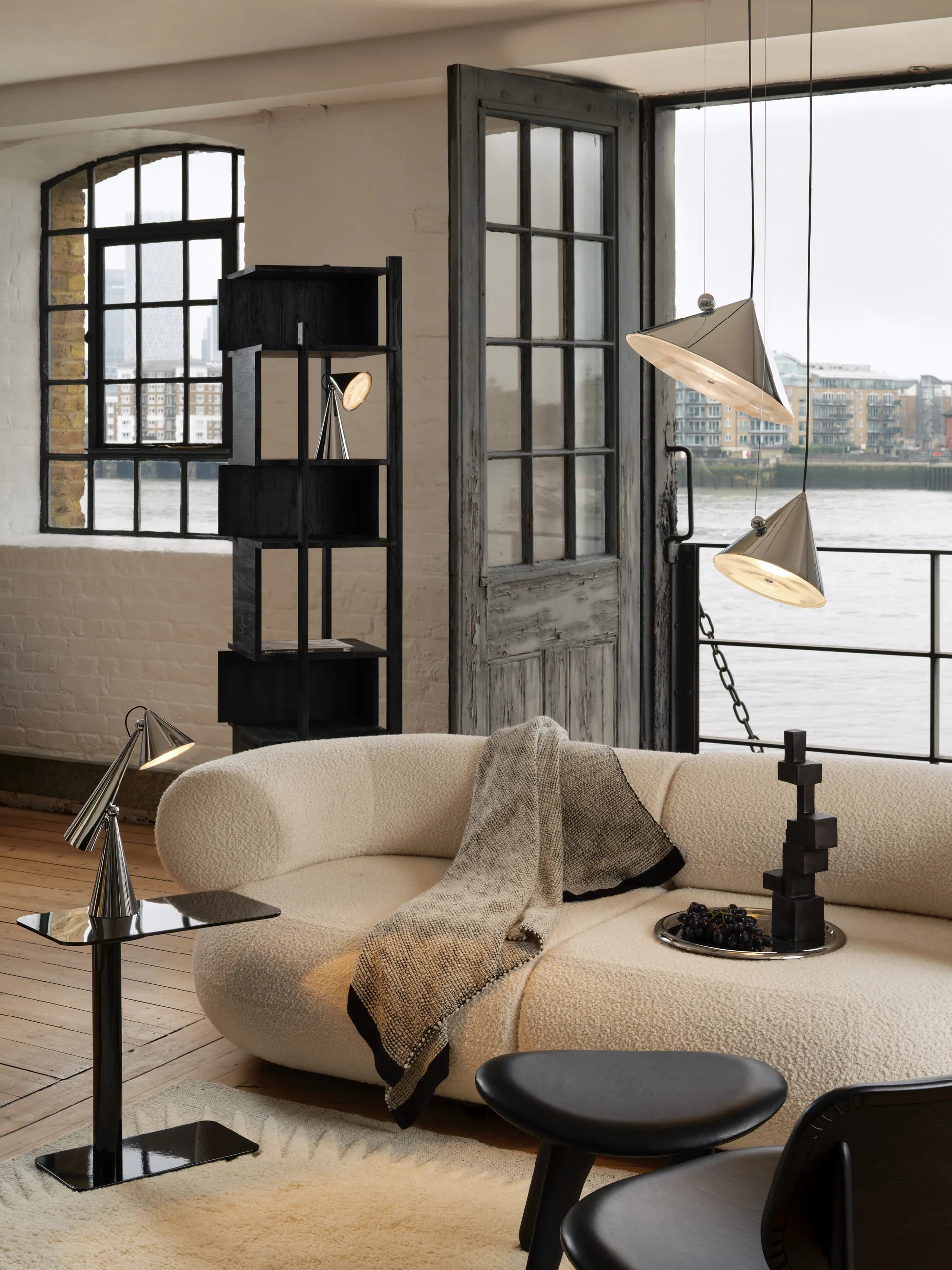 Thread ριχτάρι 140x180 cm, Black & White Tom Dixon