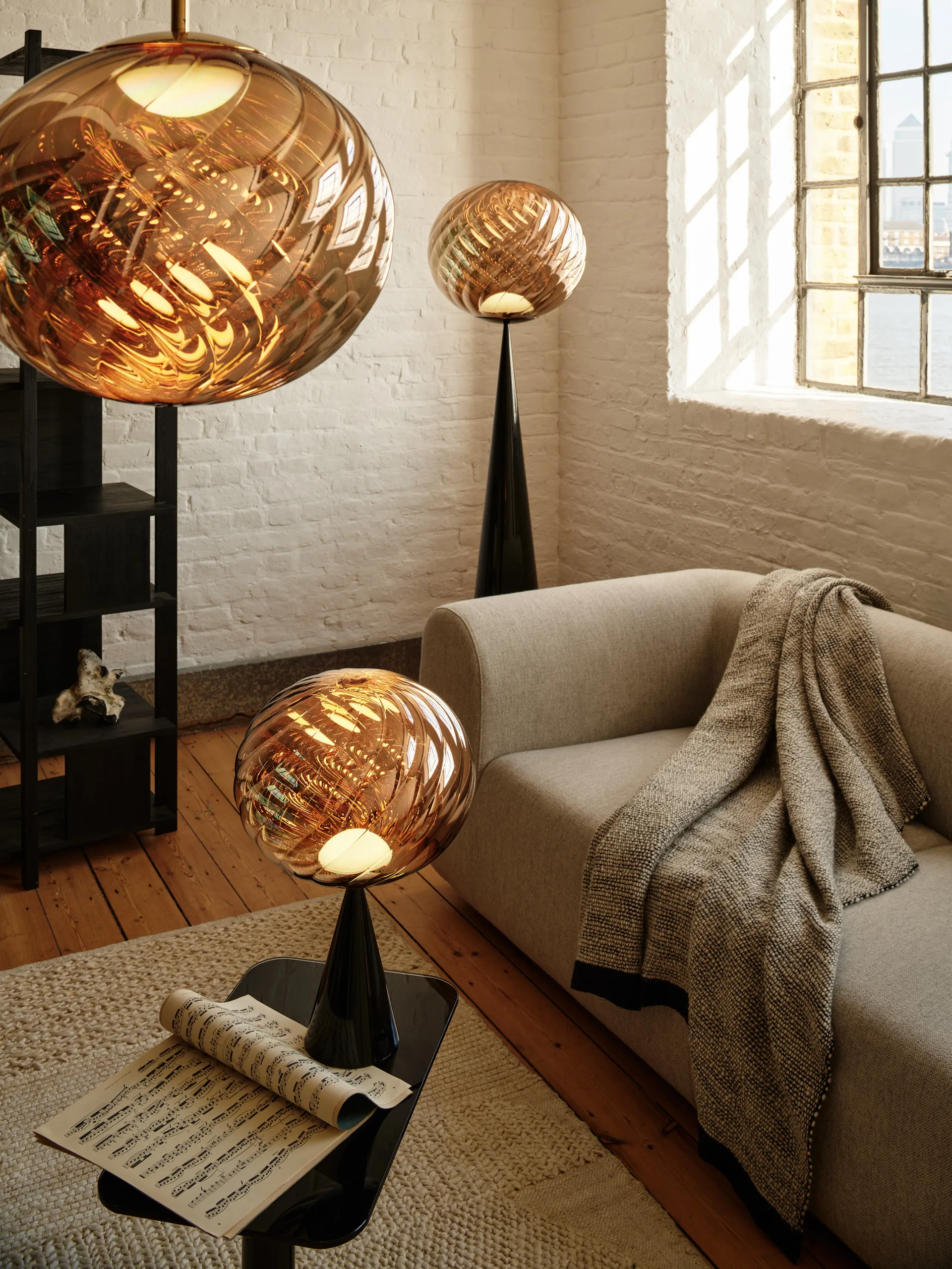 Thread ριχτάρι 140x180 cm, Black & White Tom Dixon