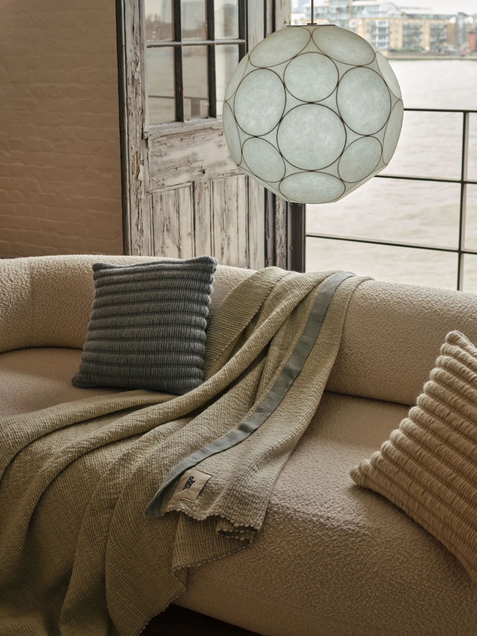 Thread ριχτάρι 140x180 cm, Blue & White Tom Dixon