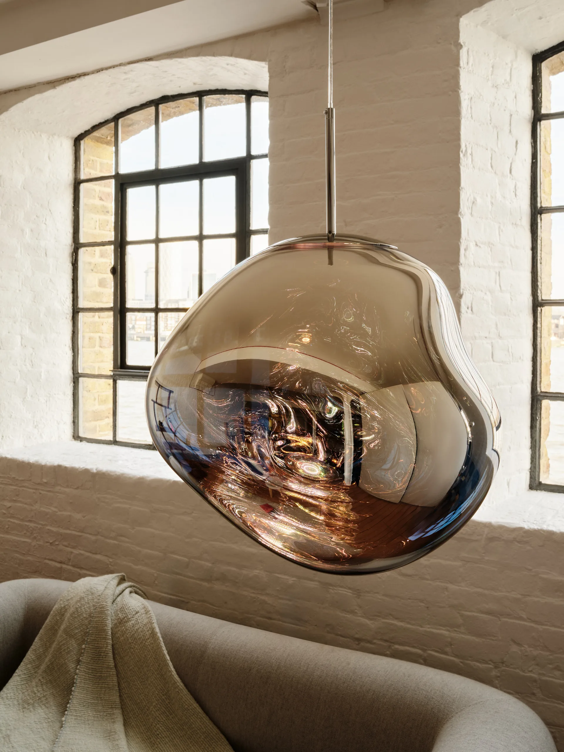 Thread ριχτάρι 140x180 cm, Blue & White Tom Dixon