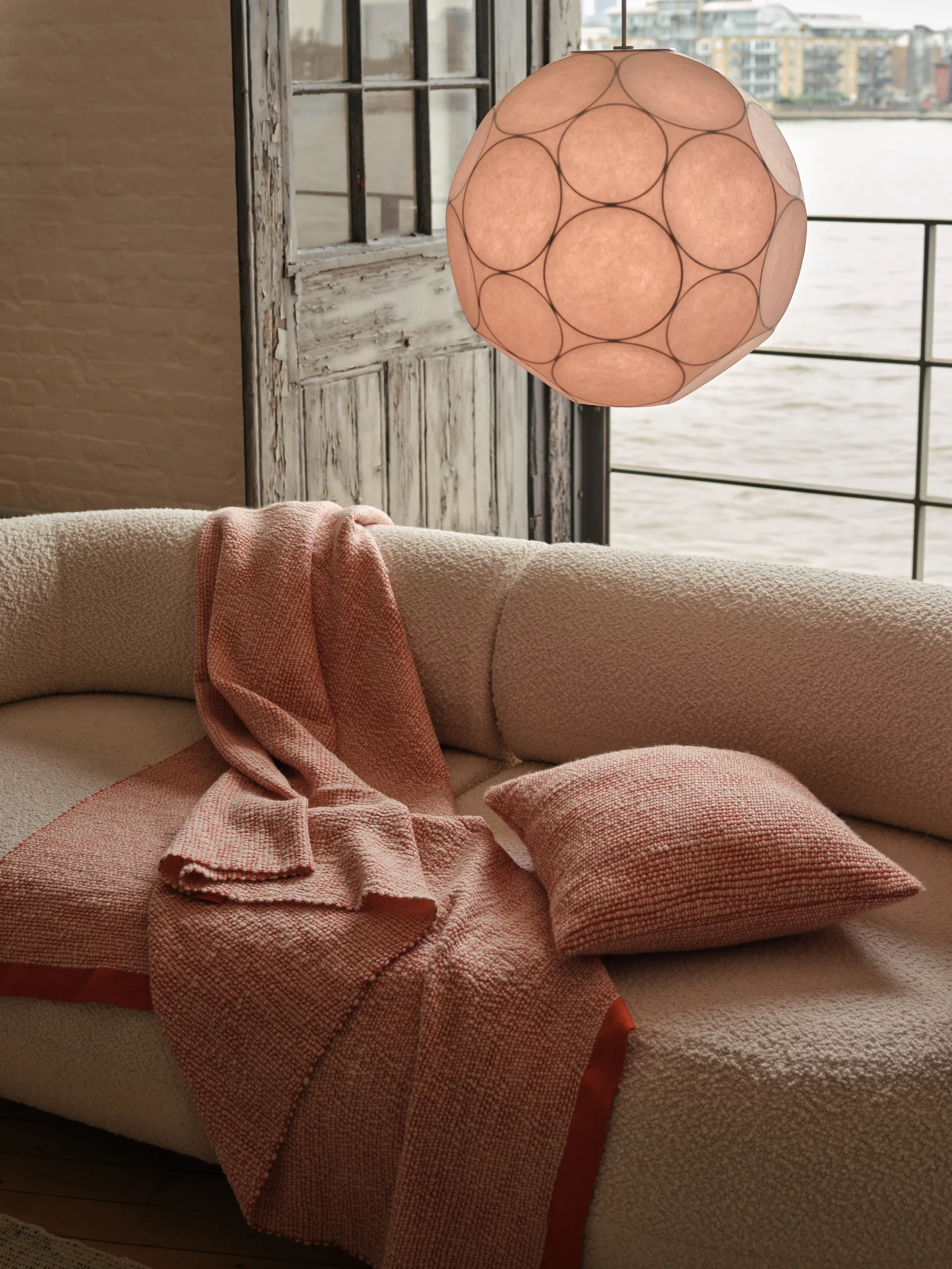 Thread ριχτάρι 140x180 cm, Orange & White Tom Dixon