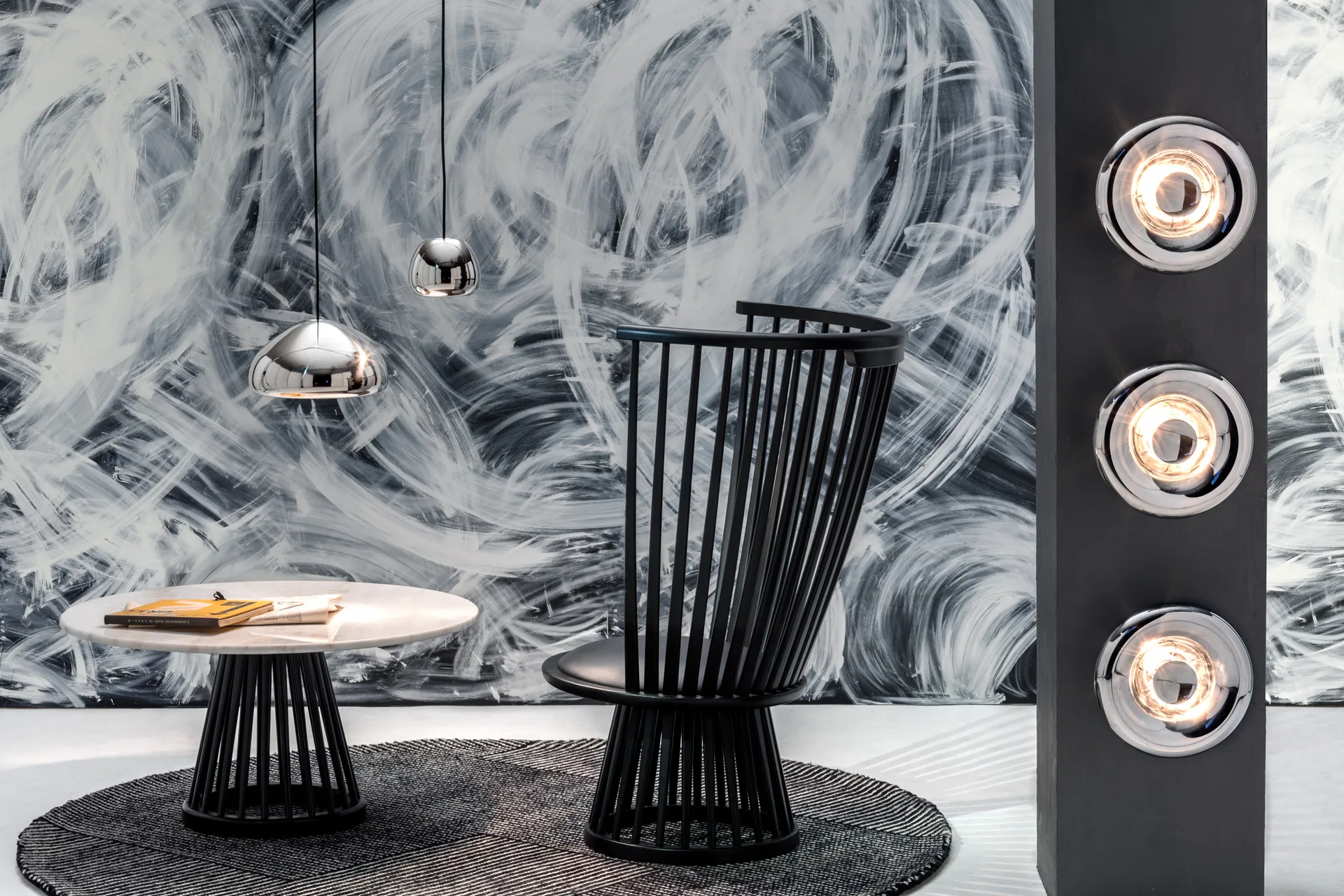 Void Surface απλίκα τοίχου LED Ø30 cm, Stainless steel Tom Dixon