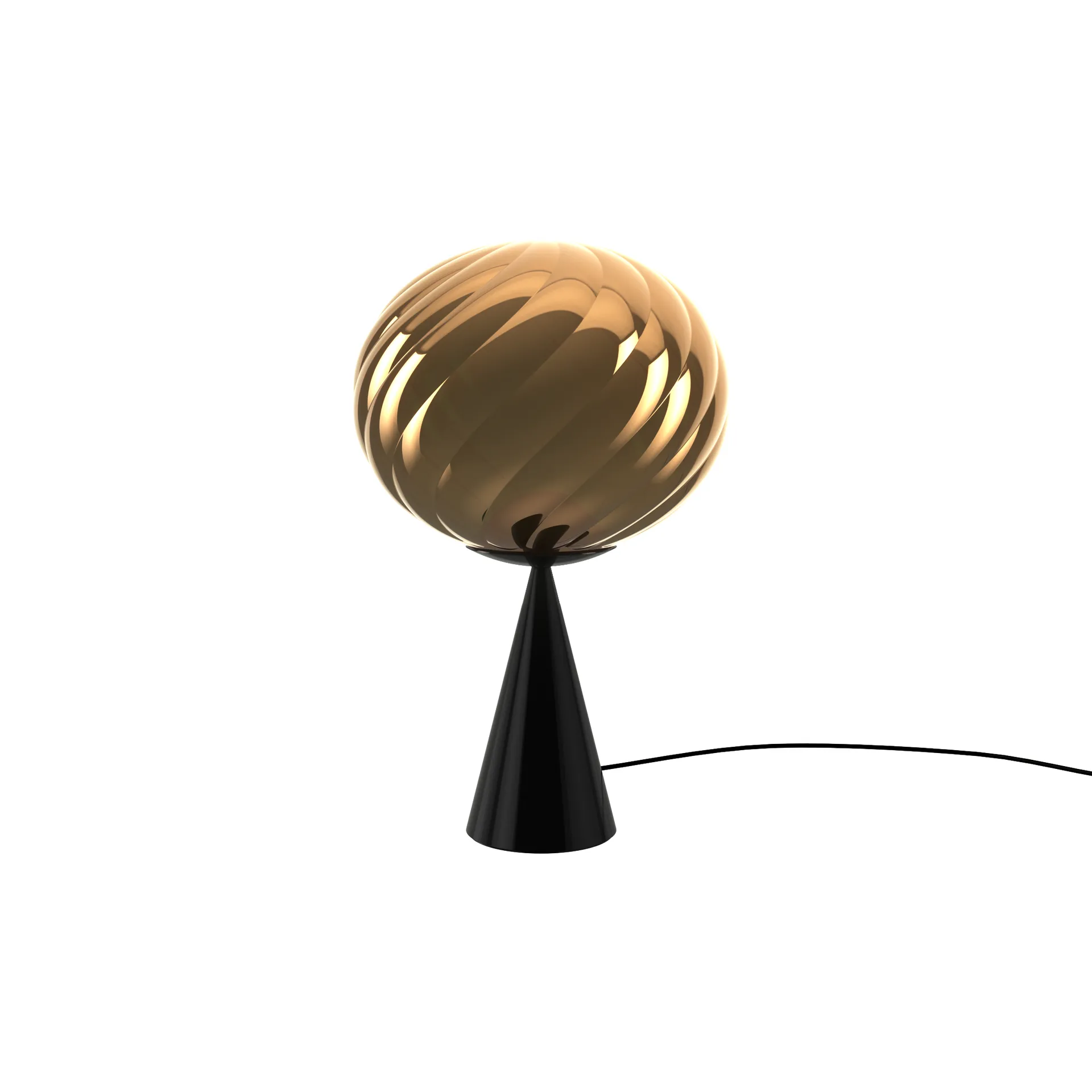 Whirl cone fat επιτραπέζιο φωτιστικό, Gold-black Tom Dixon