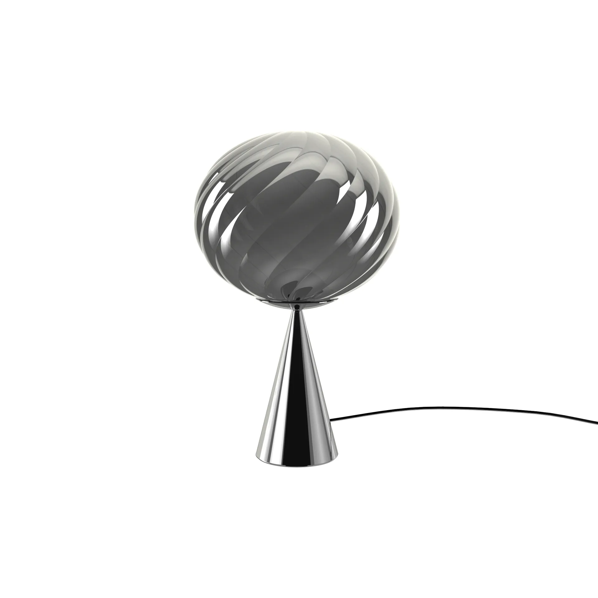 Whirl cone fat επιτραπέζιο φωτιστικό, Silver-black Tom Dixon