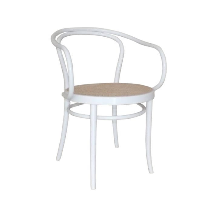 Καρέκλα με μπράτσα και κάθισμα ρατάν, Ton no.30 - Χρωματισμένο λευκό, B20-Νέο ρατάν - TON