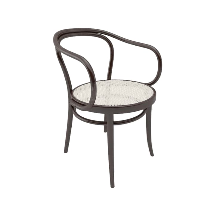 Καρέκλα με μπράτσα και κάθισμα ρατάν, Ton no.30 - Καφές B4-Νέο ρατάν - TON