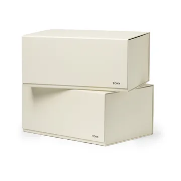Pac box κουτί αποθήκευσης - Off-white, medium 30x13,5x22 cm, 2-pack - TÔNN furniture