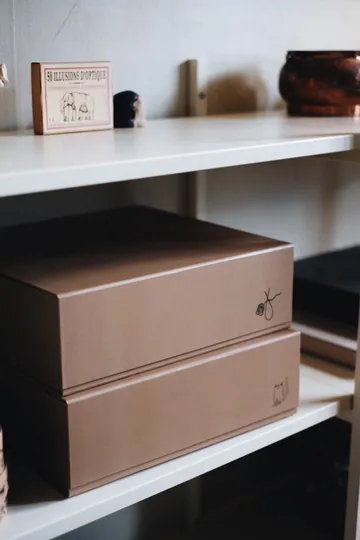 Pac box κουτί αποθήκευσης - TÔNN x MAJASBOK Mocca, 32,5x10,5x30 εκ., συσκευασία 2 τεμαχίων - TÔNN furniture