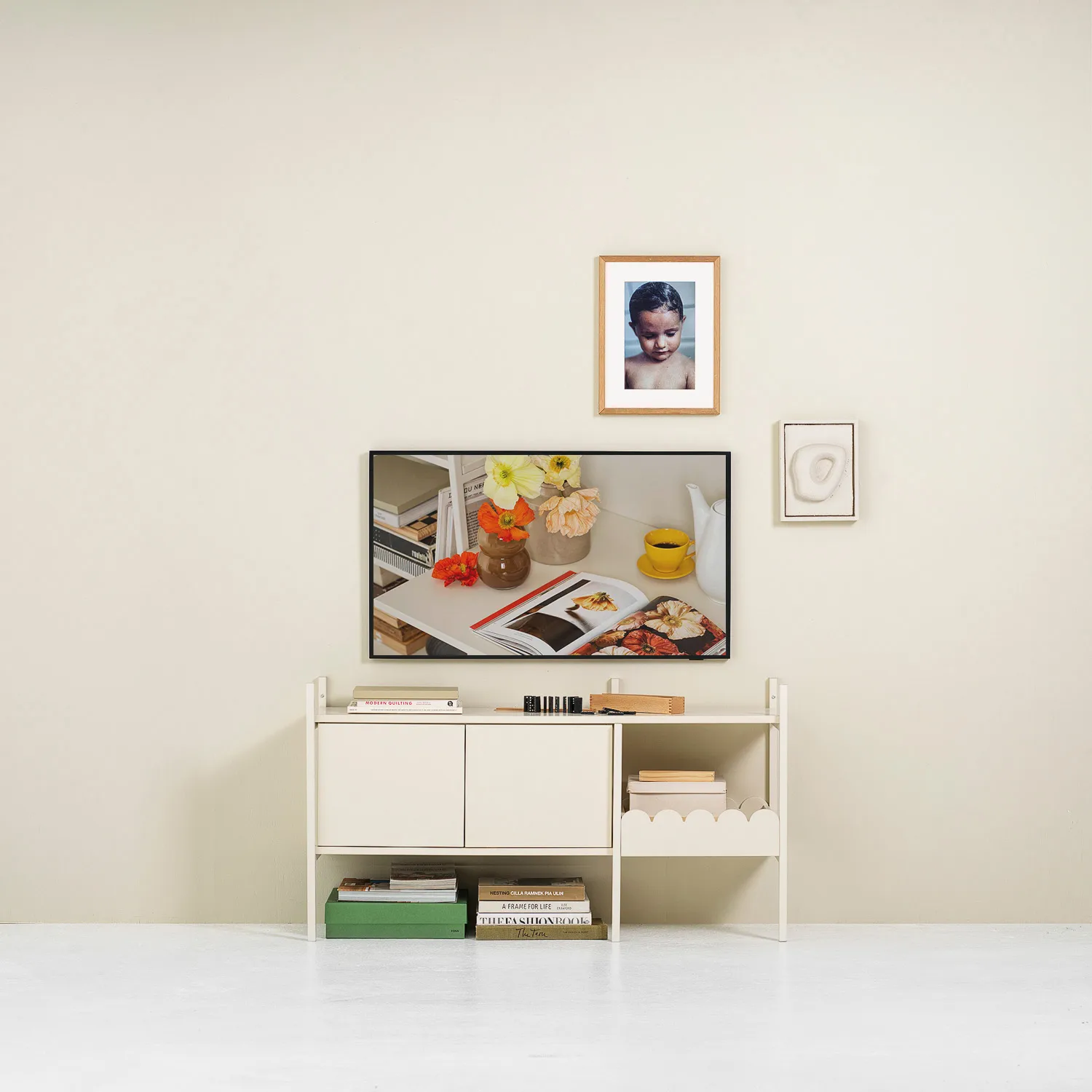 Portal έπιπλο τηλεόρασης 123 cm - Off-white,  TÔNN furniture