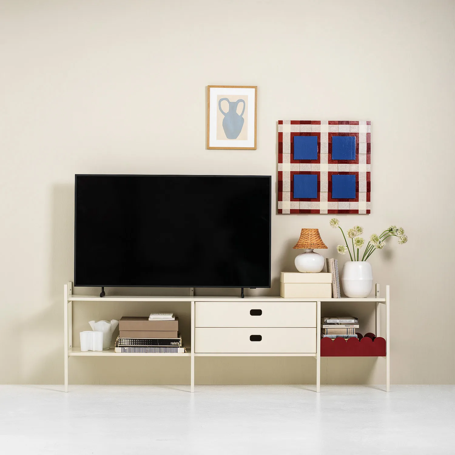 Portal έπιπλο τηλεόρασης 201 cm - Off-white TÔNN furniture