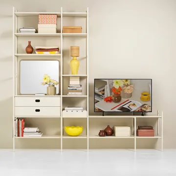 Portal ράφι τηλεόρασης, Off white, 244 εκ. - TÔNN furniture
