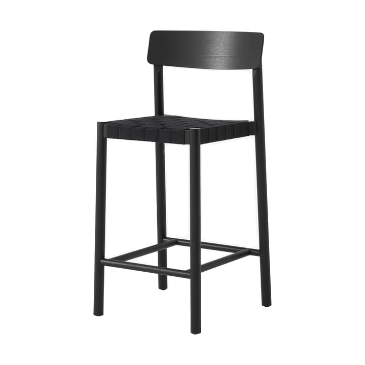 Betty TK12 Counter Chair μπαρ καρέκλα 65 cm - Mαύρο λινό-μαύρη λουστραρισμένη φράξος - &Tradition