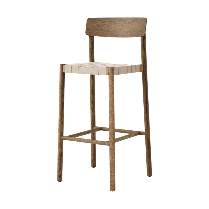 Betty TK15 Bar Chair μπαρ καρέκλα 75 cm - καπνιστή δρυς-λινό σε φυσικό χρώμα - &Tradition
