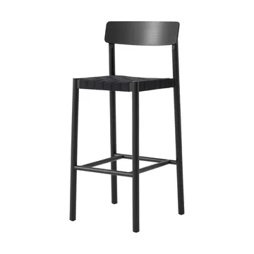 Betty TK15 Bar Chair μπαρ καρέκλα 75 cm - Mαύρη λουστραρισμένη φράξος-μαύρο λινό - &Tradition