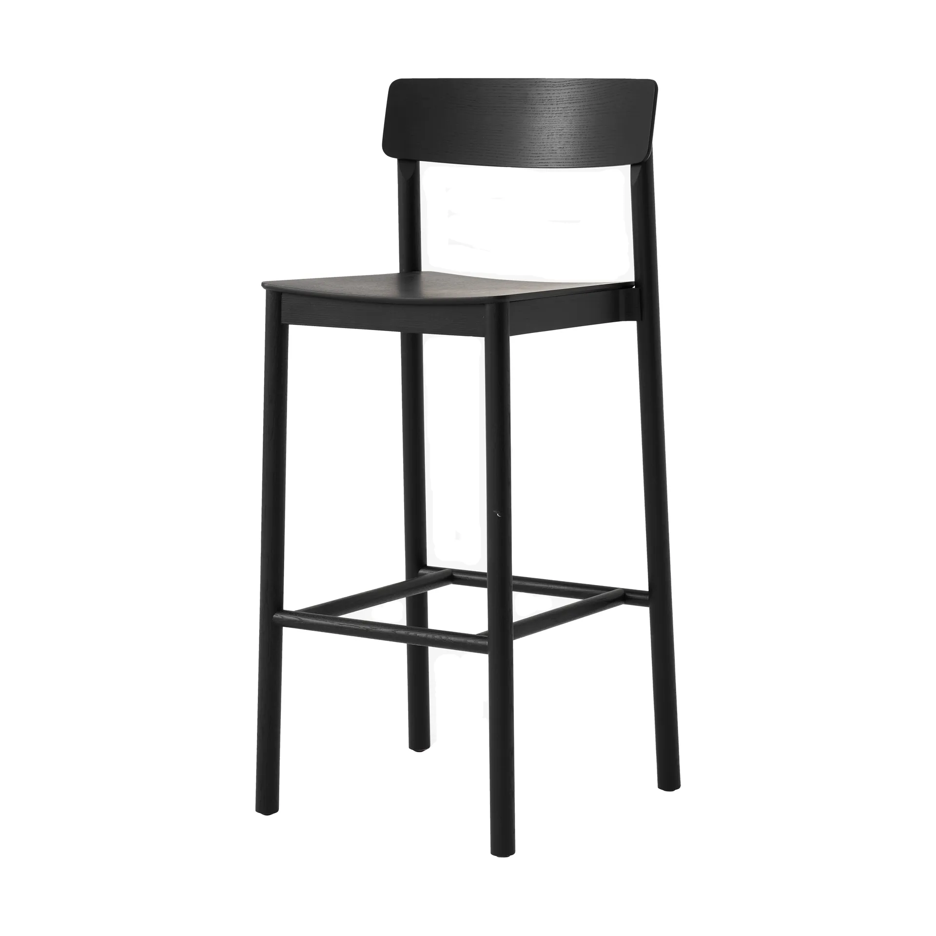 Betty TK16 Bar Chair μπαρ καρέκλα 75 cm, Mαύρη λουστραρισμένη φράξος &Tradition